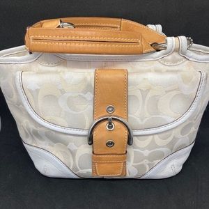 CUTE COACH CANVAs AND LEATHER PURSE